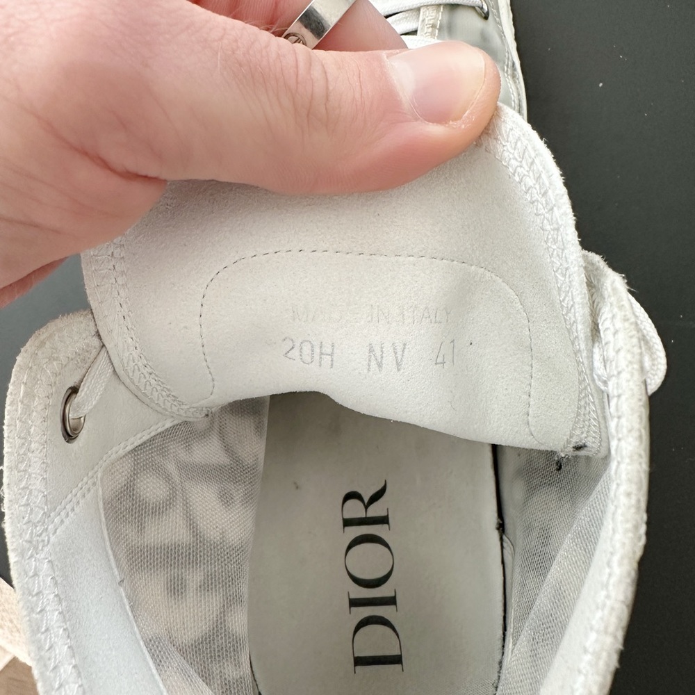 Dior B23 Black and White Oblique High-Top Sneakers. Size US 8.5 - Picture 4 of 5